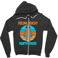 Funny North Shore Vacation   Fun Sloth Premium Zipper Hoodie | Artistshot