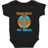 Funny Port Aransas Vacation   Fun Sloth Baby Bodysuit | Artistshot