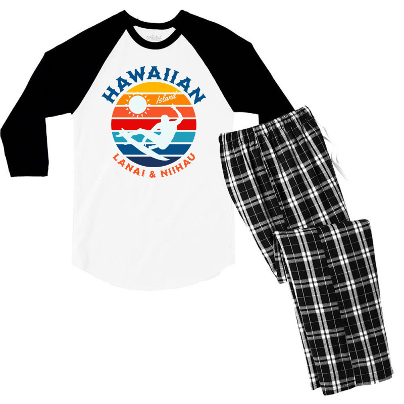 Hawaiian Islands Lanai And Niihau Men's 3/4 Sleeve Pajama Set by slawers | Artistshot