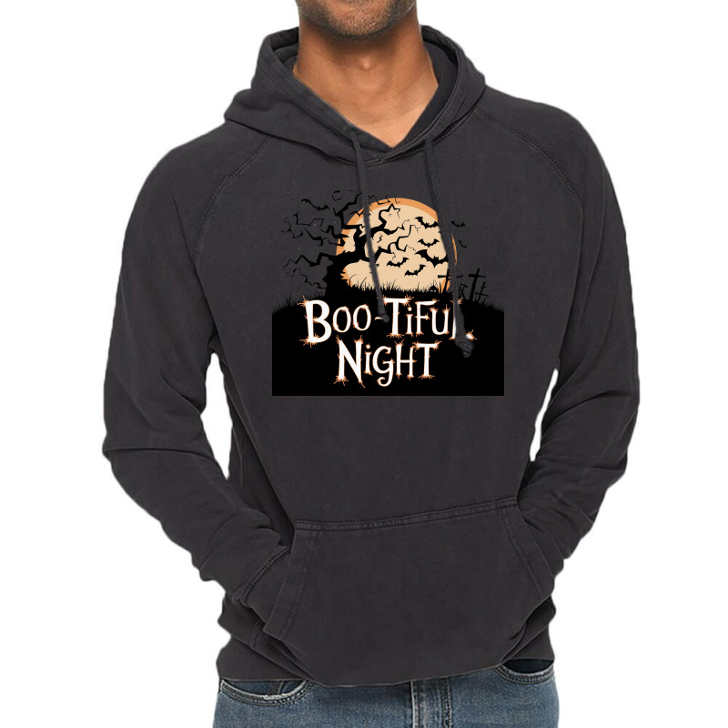 Boo Tiful Night. Halloween Vintage Hoodie | Artistshot