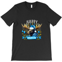 Happy Hanukkah Moose Menorah Jewish T-shirt | Artistshot