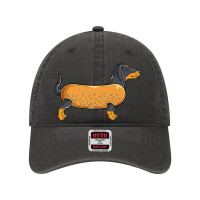 Pun Sausage Dog Dyed Cap | Artistshot