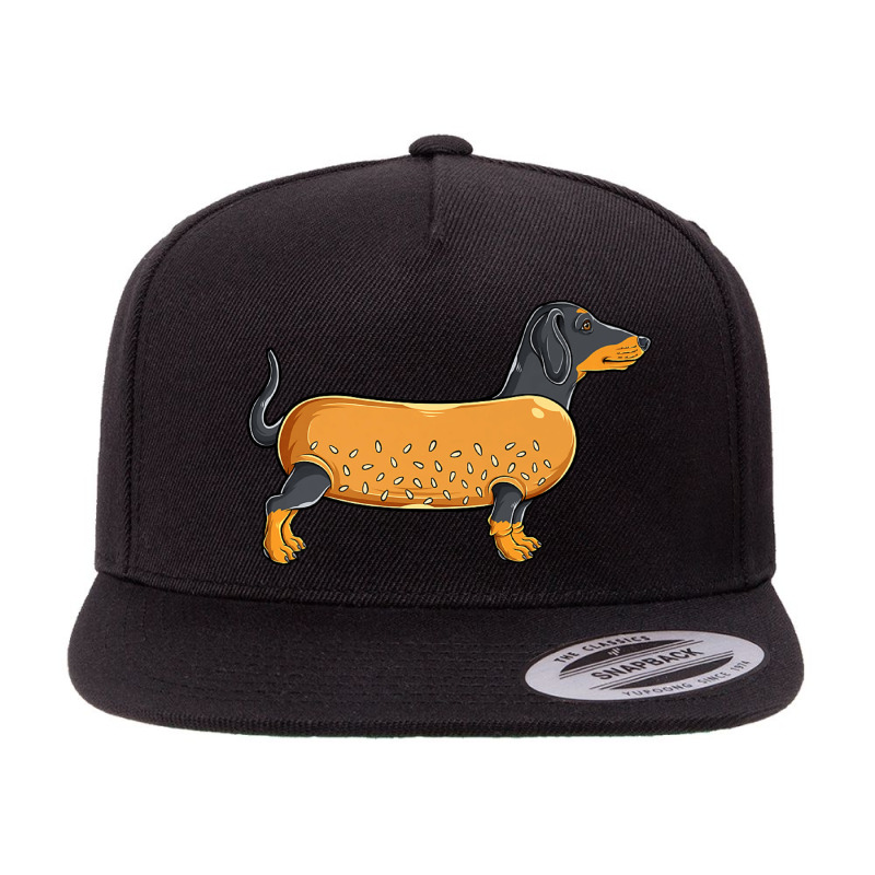 Pun Sausage Dog 5 panel snapback cap by Teresa Simmons | Artistshot