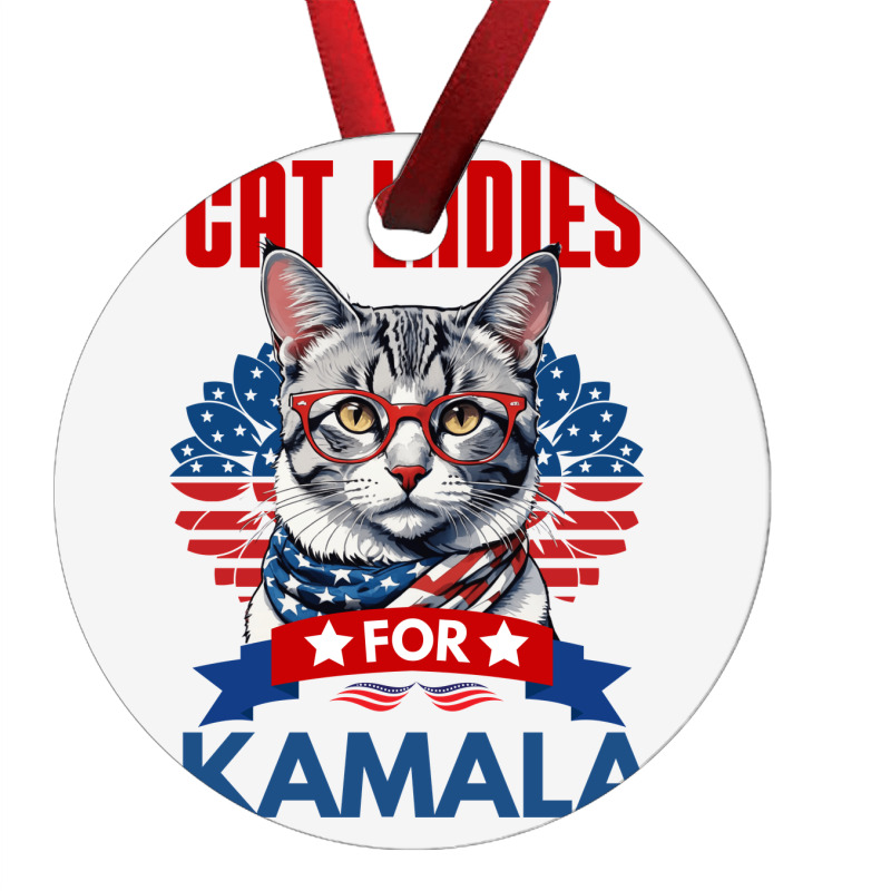 Cat Ladies For Kamala 2024 Ornament | Artistshot