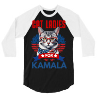 Cat Ladies For Kamala 2024 3/4 Sleeve Shirt | Artistshot