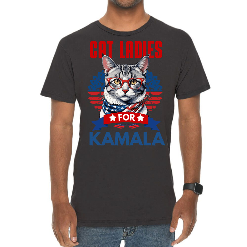 Cat Ladies For Kamala 2024 Vintage T-shirt | Artistshot