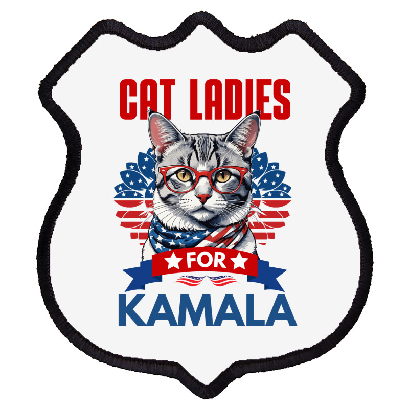 Cat Ladies For Kamala 2024 Shield Patch | Artistshot