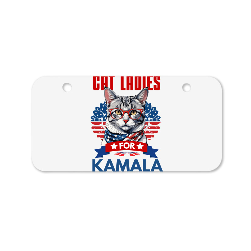 Cat Ladies For Kamala 2024 Bicycle License Plate | Artistshot