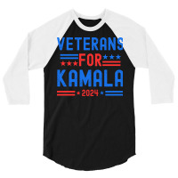 Veterans For Kamala 3/4 Sleeve Shirt | Artistshot