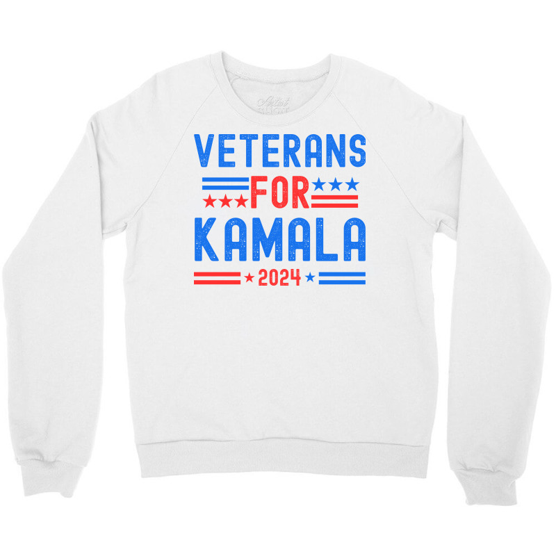 Veterans For Kamala Crewneck Sweatshirt | Artistshot