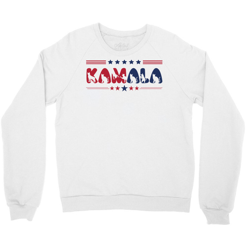 Kamala Cats Typography Crewneck Sweatshirt | Artistshot