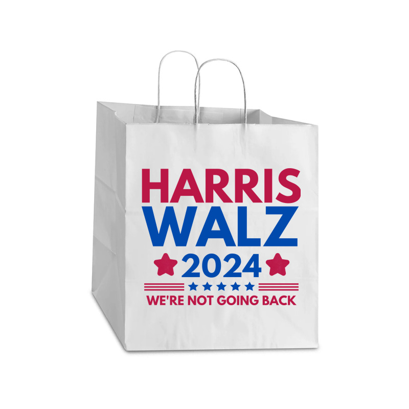 Harris Walz 2024 Take Out Paper Bag - 14 X 10 X 15 1/2 | Artistshot