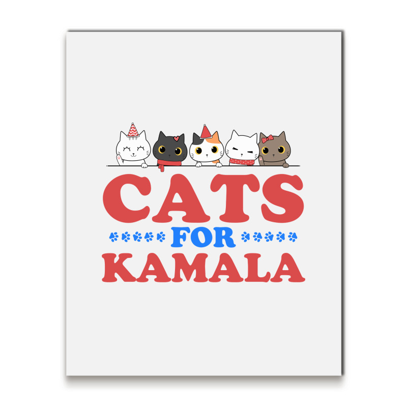 Cats For Kamala Metal Print Vertical | Artistshot