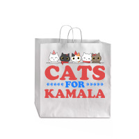 Cats For Kamala Jumbo Paper Bag - 18 X 7 X 18 3/4 | Artistshot