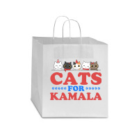 Cats For Kamala Star Paper Bag - 13 X 7 X 13 | Artistshot