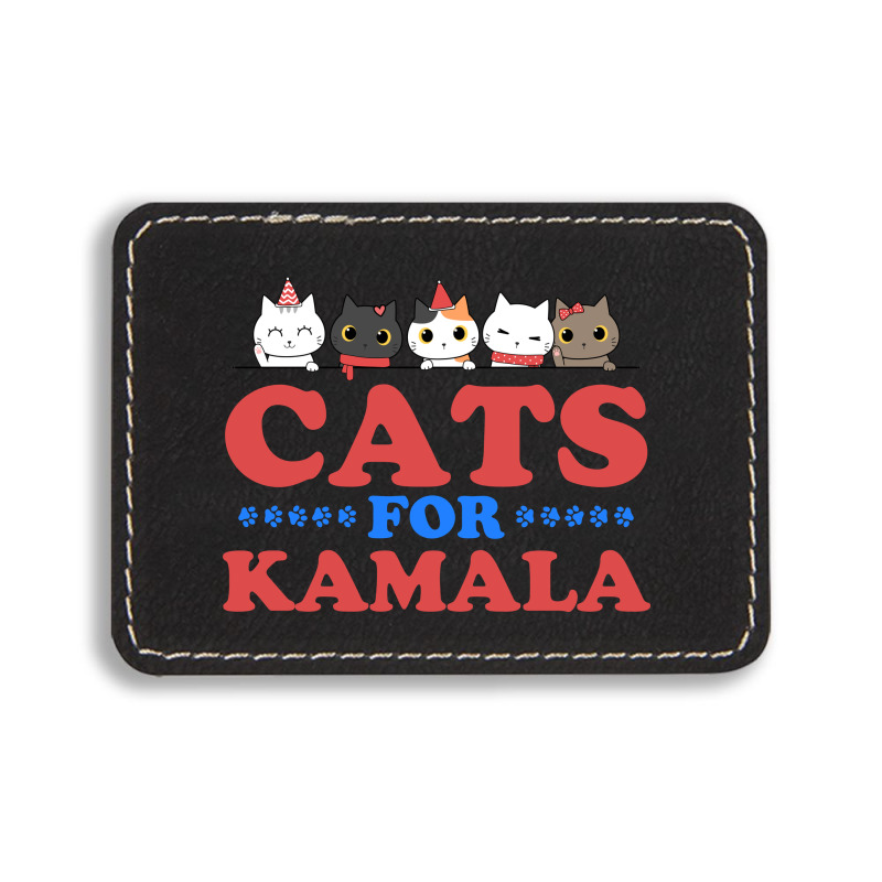 Cats For Kamala Rectangle  Leatherette Patch | Artistshot