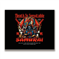 Samurai - Death Is Inevitable Metal Print Horizontal | Artistshot