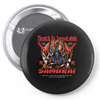 Samurai - Death Is Inevitable Pin-back Button | Artistshot