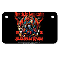 Samurai - Death Is Inevitable Motorcycle License Plate | Artistshot