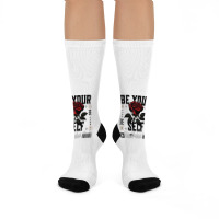 Be Your Self Crew Socks | Artistshot