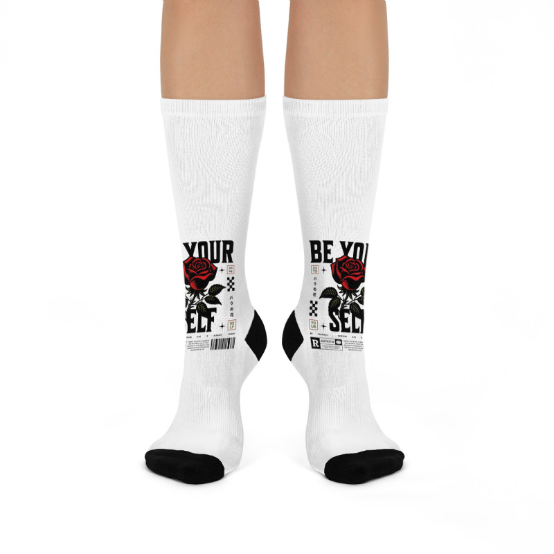 Be Your Self Crew Socks | Artistshot