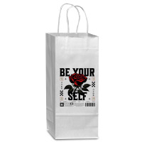 Be Your Self Wine Paper Bag - 5 1/2 X 3 1/4 X 13 | Artistshot