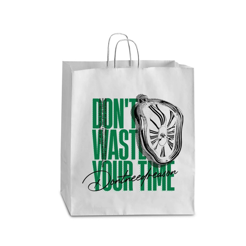 Don't Waste Your Time Queen Paper Bag - 16 X 6 X 19 1/4 | Artistshot