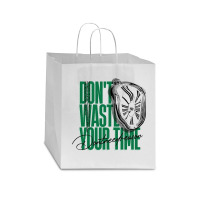 Don't Waste Your Time Star Paper Bag - 13 X 7 X 13 | Artistshot