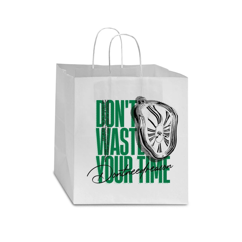 Don't Waste Your Time Star Paper Bag - 13 X 7 X 13 | Artistshot