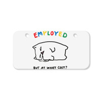 Employed But At What Cost Cat Bicycle License Plate | Artistshot