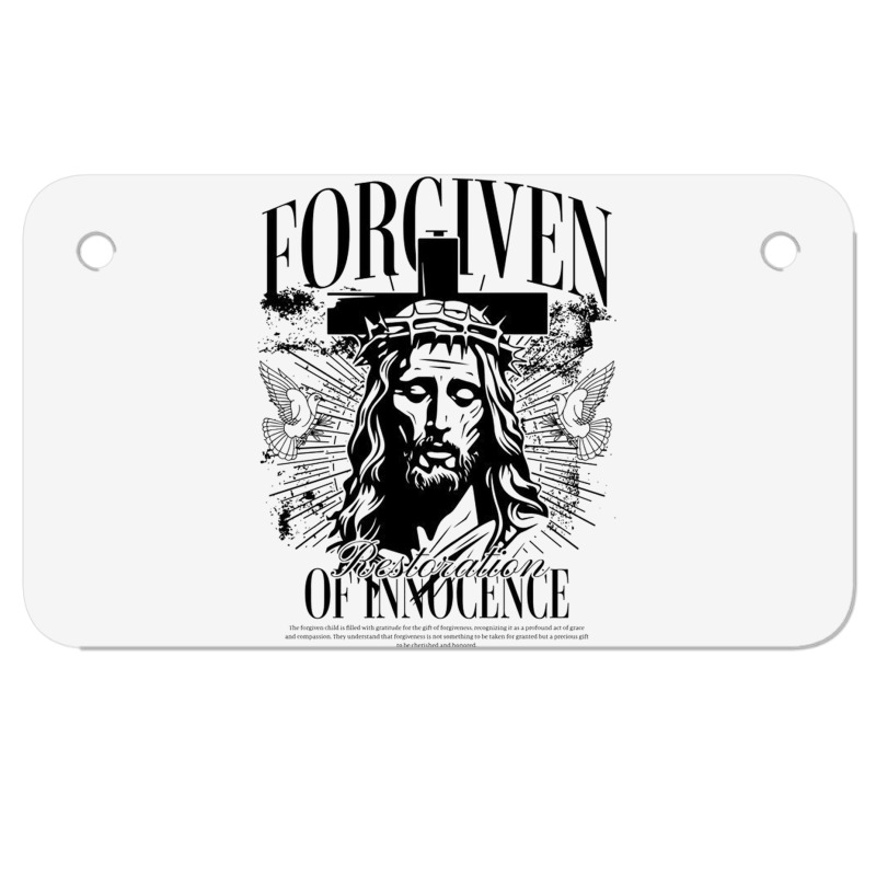 Forgiven Motorcycle License Plate | Artistshot