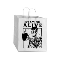 Staying Alive Take Out Paper Bag - 14 X 10 X 15 1/2 | Artistshot