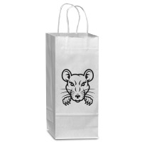 Funny Rat Wine Paper Bag - 5 1/2 X 3 1/4 X 13 | Artistshot