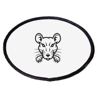 Funny Rat Oval Patch | Artistshot