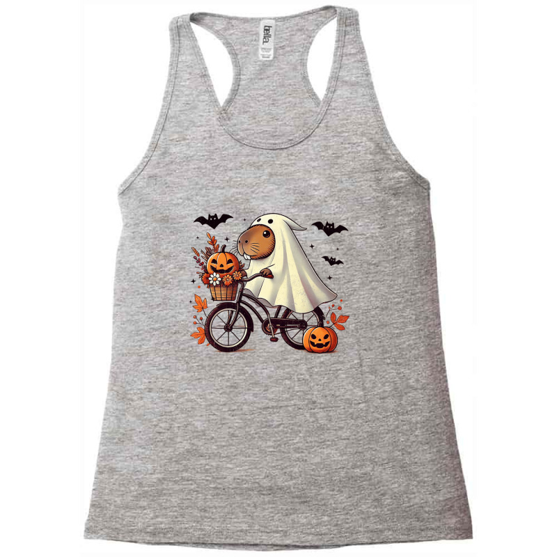 Funny Vintage Capybara Biking Halloween Racerback Tank by Teresa Simmons | Artistshot