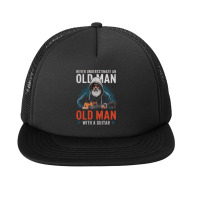 Old Man With A Guitar Foam Snapback Hat | Artistshot