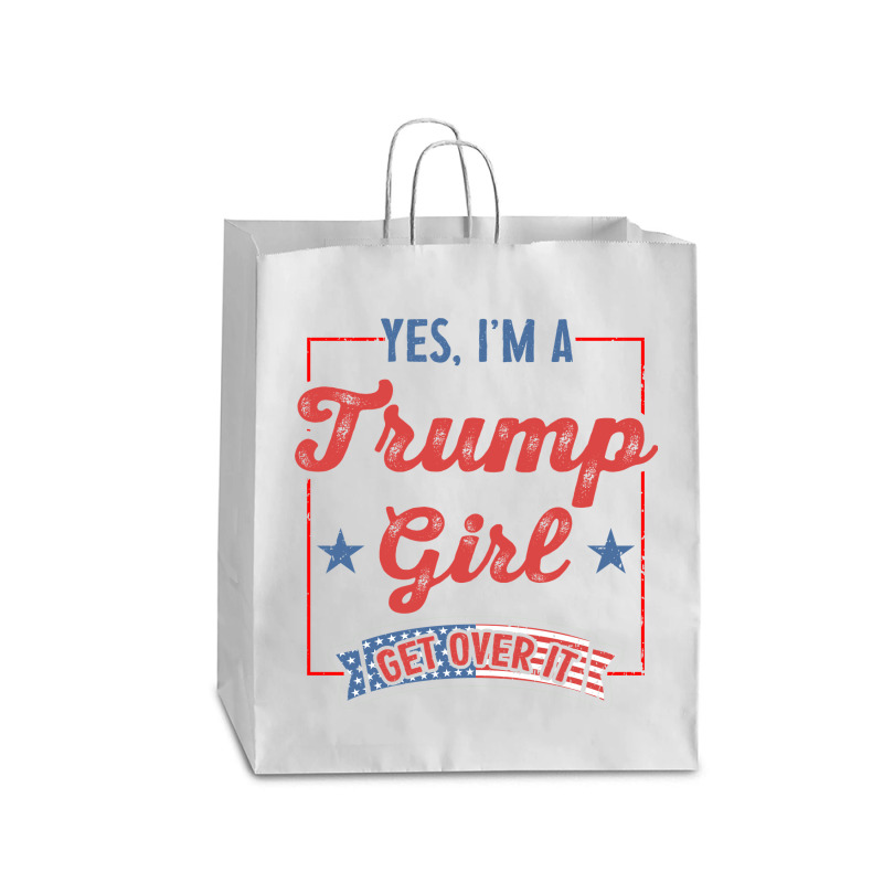 Yes I Am A Trump Girl 2 Queen Paper Bag - 16 X 6 X 19 1/4 | Artistshot