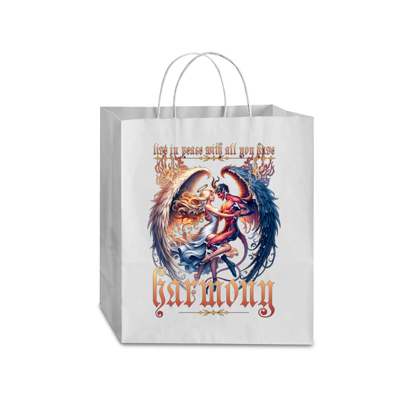 Dancing Angel And Devil Traveler Paper Bag -13 X 6 X 15 3/4 | Artistshot