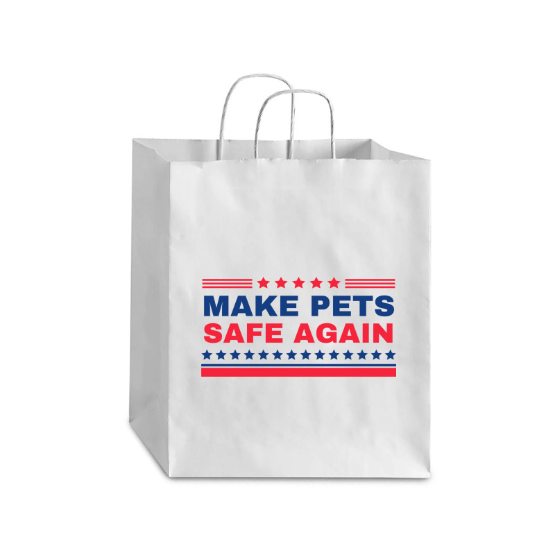 Make Pets Safe Again Trump Debie Paper Bag - 10 X 5 X 13 | Artistshot