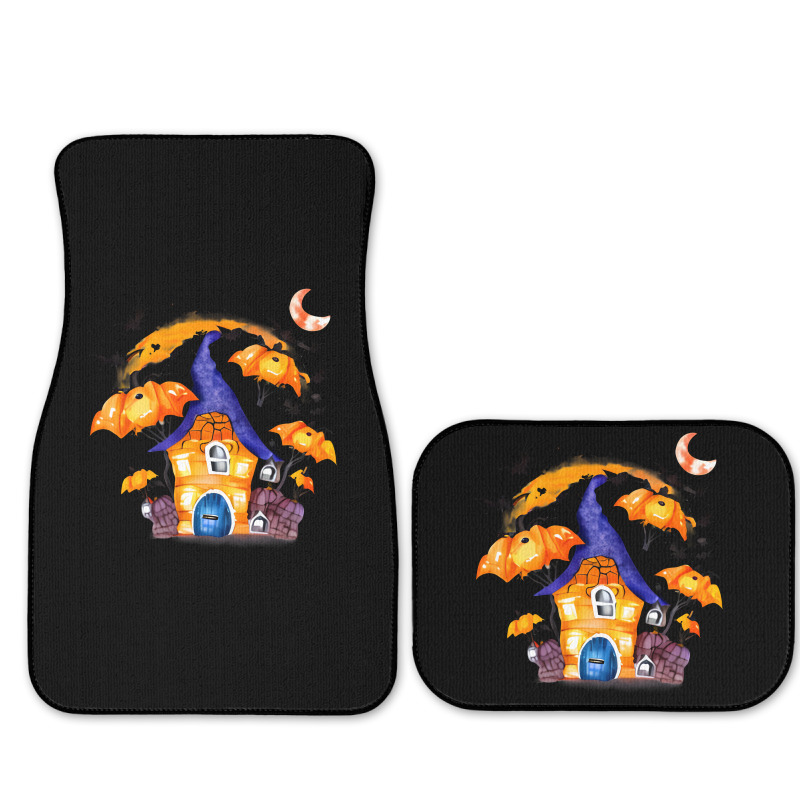 Whimsical Pumpkin House With Witch Full Set Car Mats | Artistshot