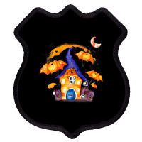 Whimsical Pumpkin House With Witch Shield Patch | Artistshot