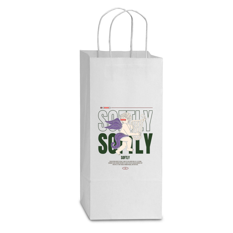 Softly Double Wine Paper Bag - 6 1/2 X 3 1/2 X 12 3/8 | Artistshot