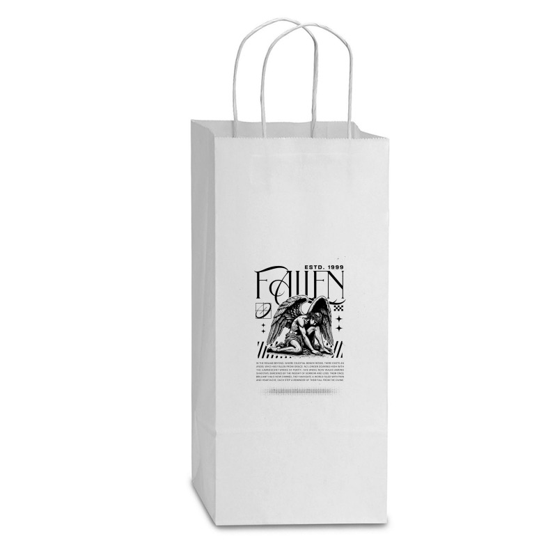 Fallen Angel Double Wine Paper Bag - 6 1/2 X 3 1/2 X 12 3/8 | Artistshot