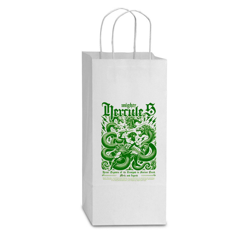 Mighty Hercules Double Wine Paper Bag - 6 1/2 X 3 1/2 X 12 3/8 | Artistshot