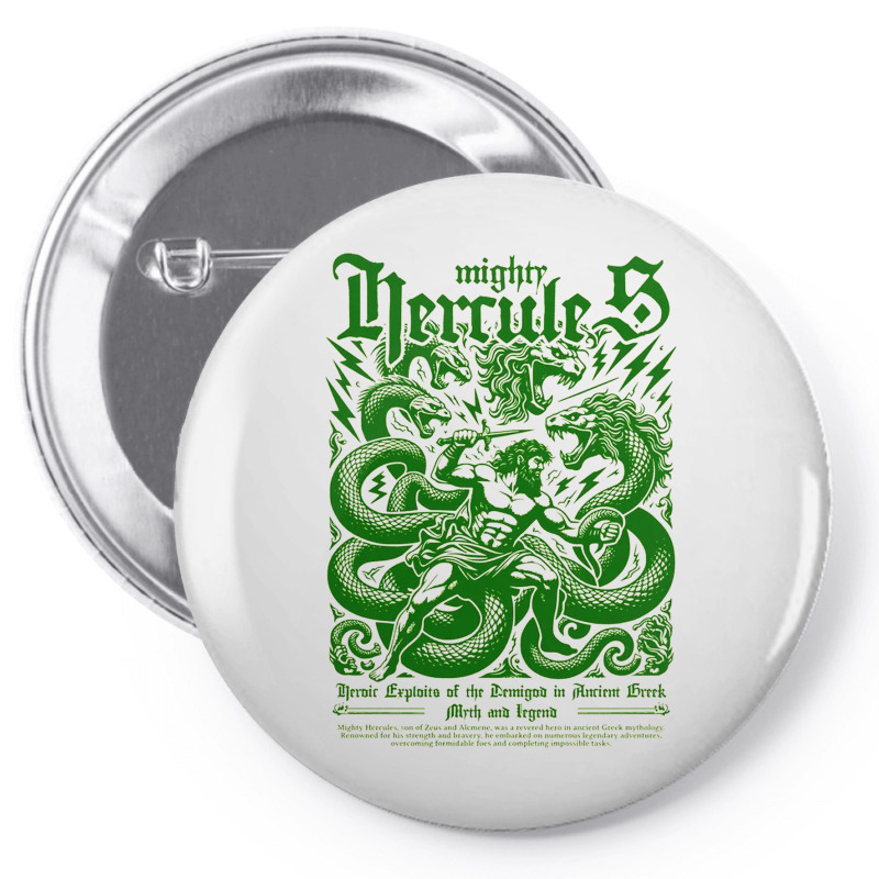 Mighty Hercules Pin-back Button | Artistshot