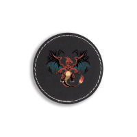 Dragon Rebellion Round Leatherette Patch | Artistshot