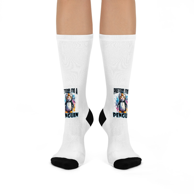 Funny Penguin Crew Socks | Artistshot