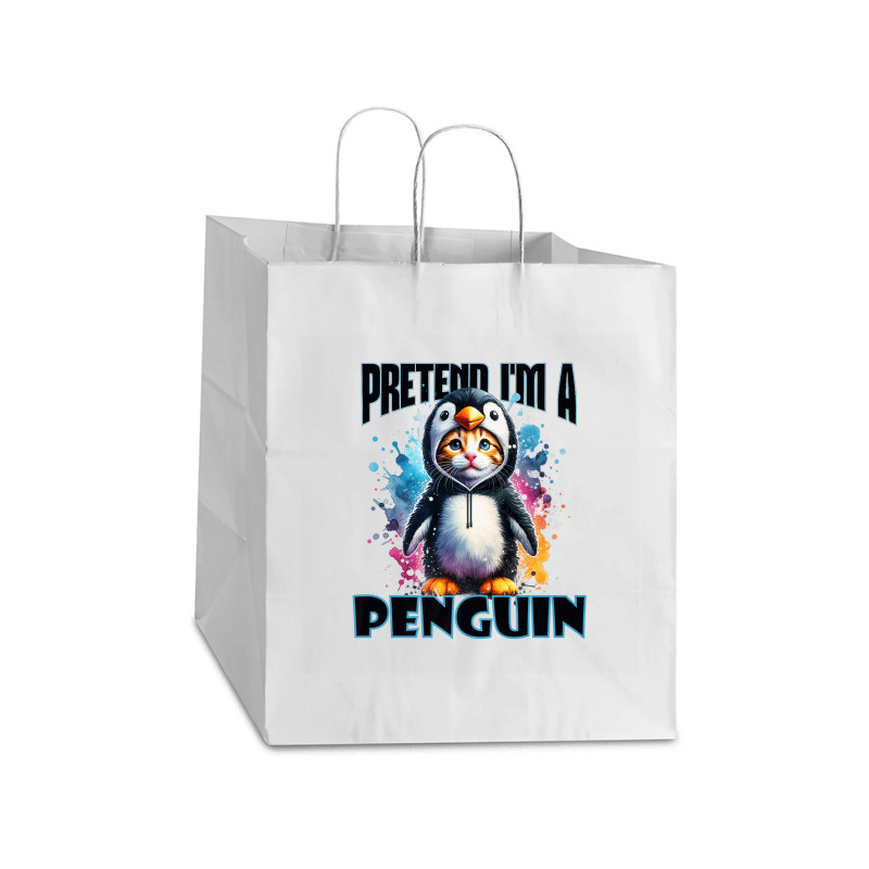 Funny Penguin Take Out Paper Bag - 14 X 10 X 15 1/2 | Artistshot