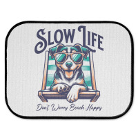 Slow Life - Dog Beach Graphic Rear Car Mat | Artistshot