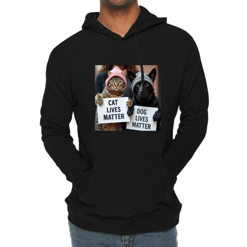 Cat Lives Matter Dog Lives Matter Trump 2024 Cats Lightweight Hoodie | Artistshot